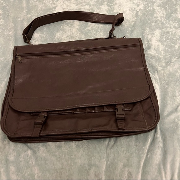 Monarch Luggage Company Leather Briefcase Computer Bag - Picture 1 of 7